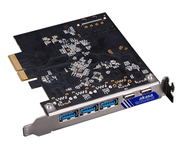 Akasa Adaptera, 2x USB 3.1 Typ C, 3x USB 3.1 Typ A, 10 GB/s - 1127179 - zdjęcie 2